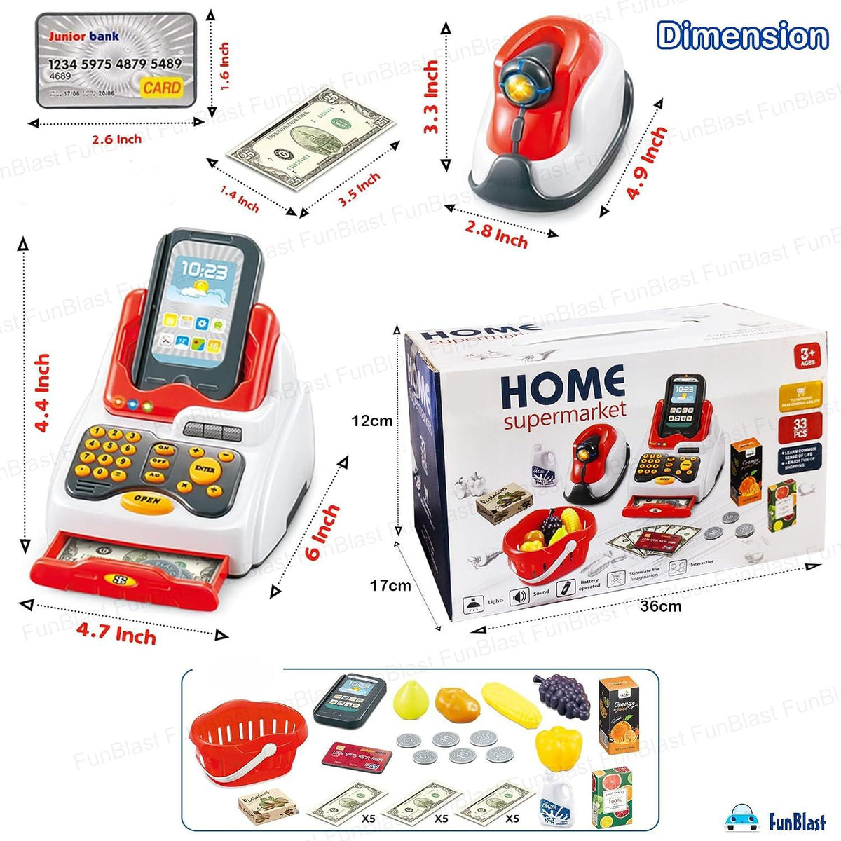 ShopSmart 2-in-1 Supermarket Playset