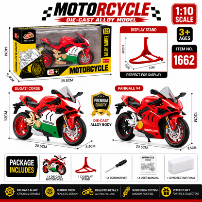 Ducati V4 panigale Die Cast 1:10 Motorcycle Model Bike for Collectors