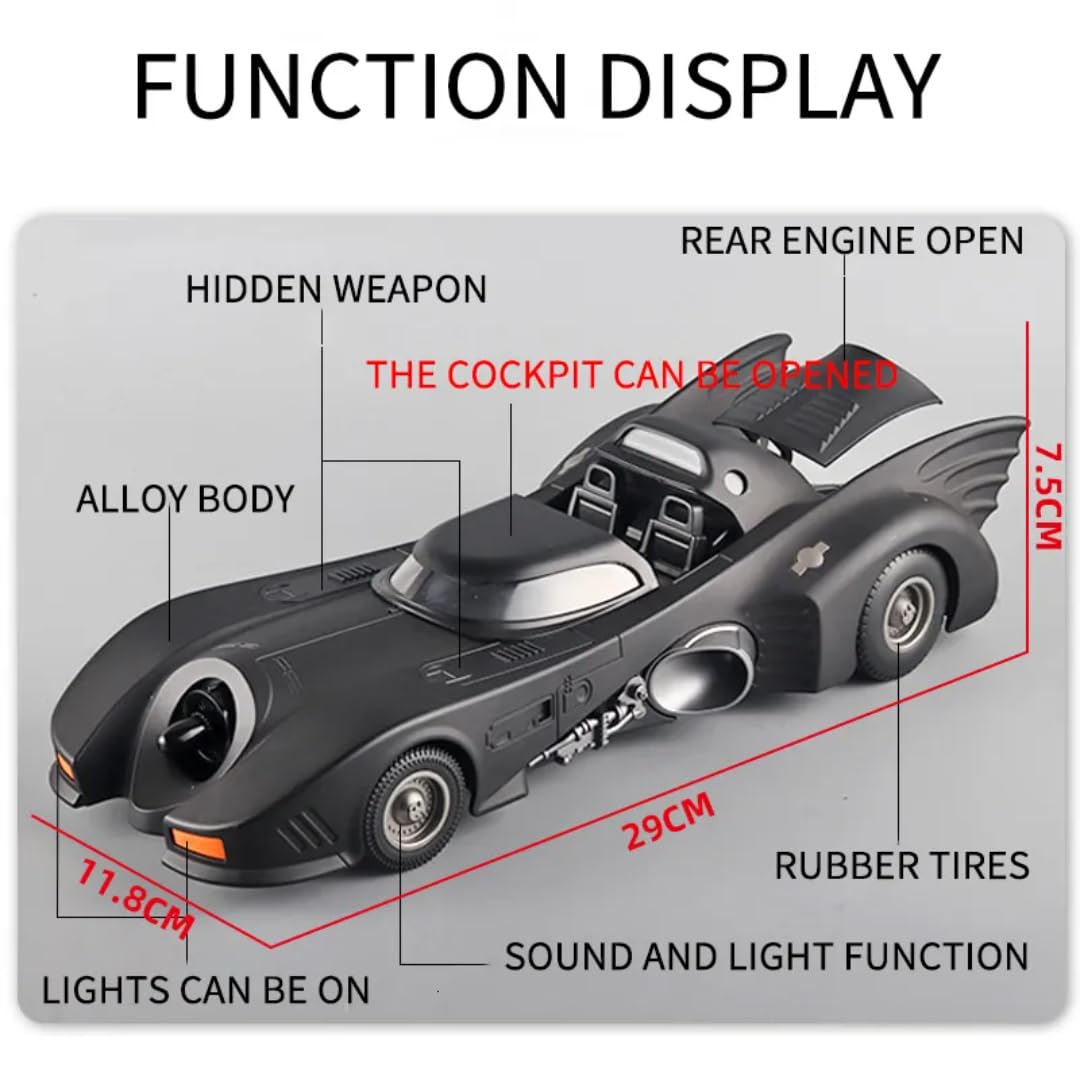 Batman Die-Cast Car – Smoke & Sound 1:24 Scale