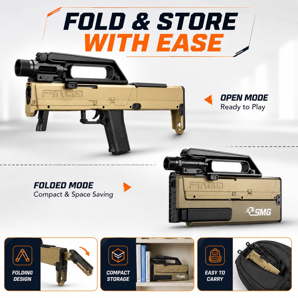 FMG9 Folding Foam Dart Blaster