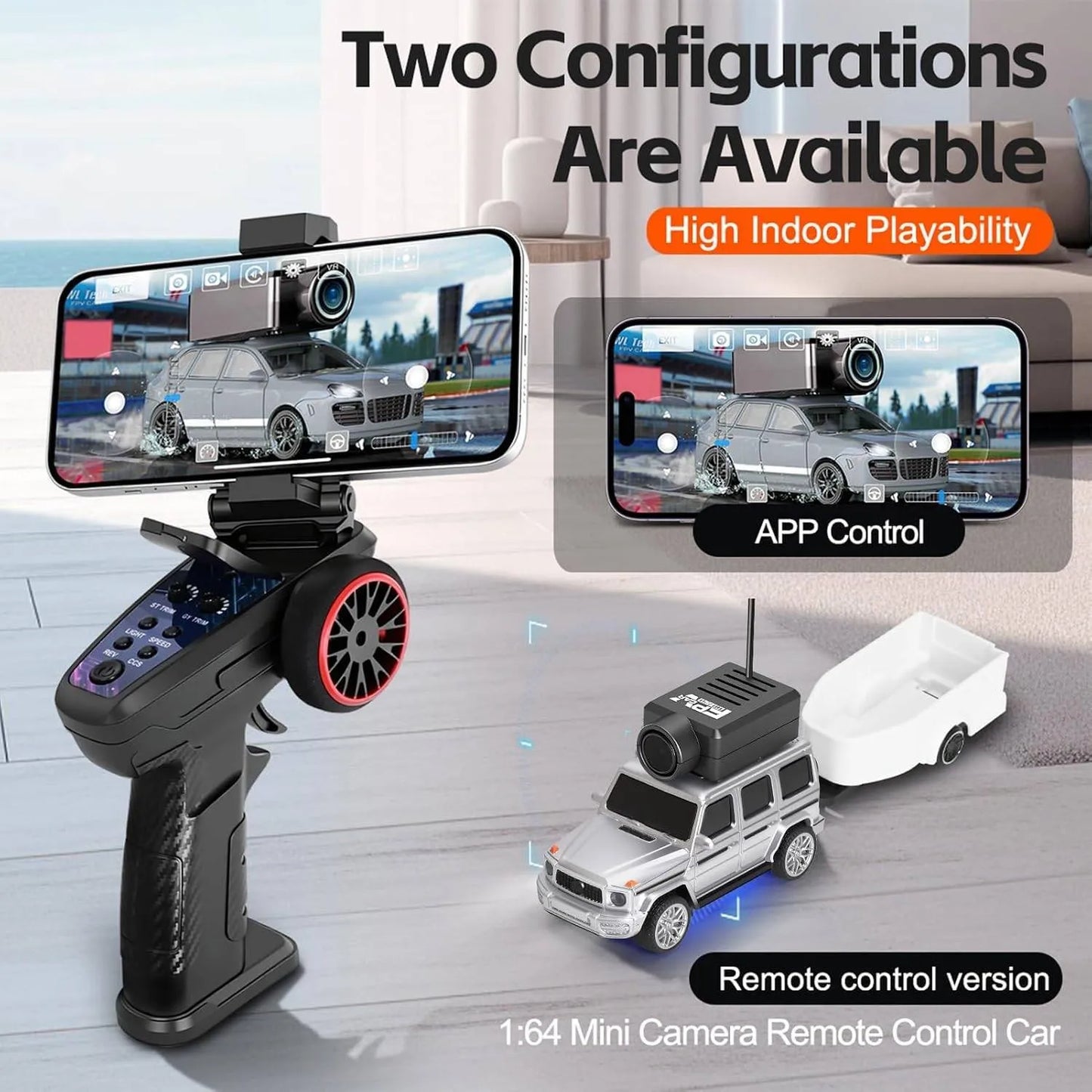 CamCruise™ 1:64 Mini Remote Camera Car – Drive. Capture. Play.