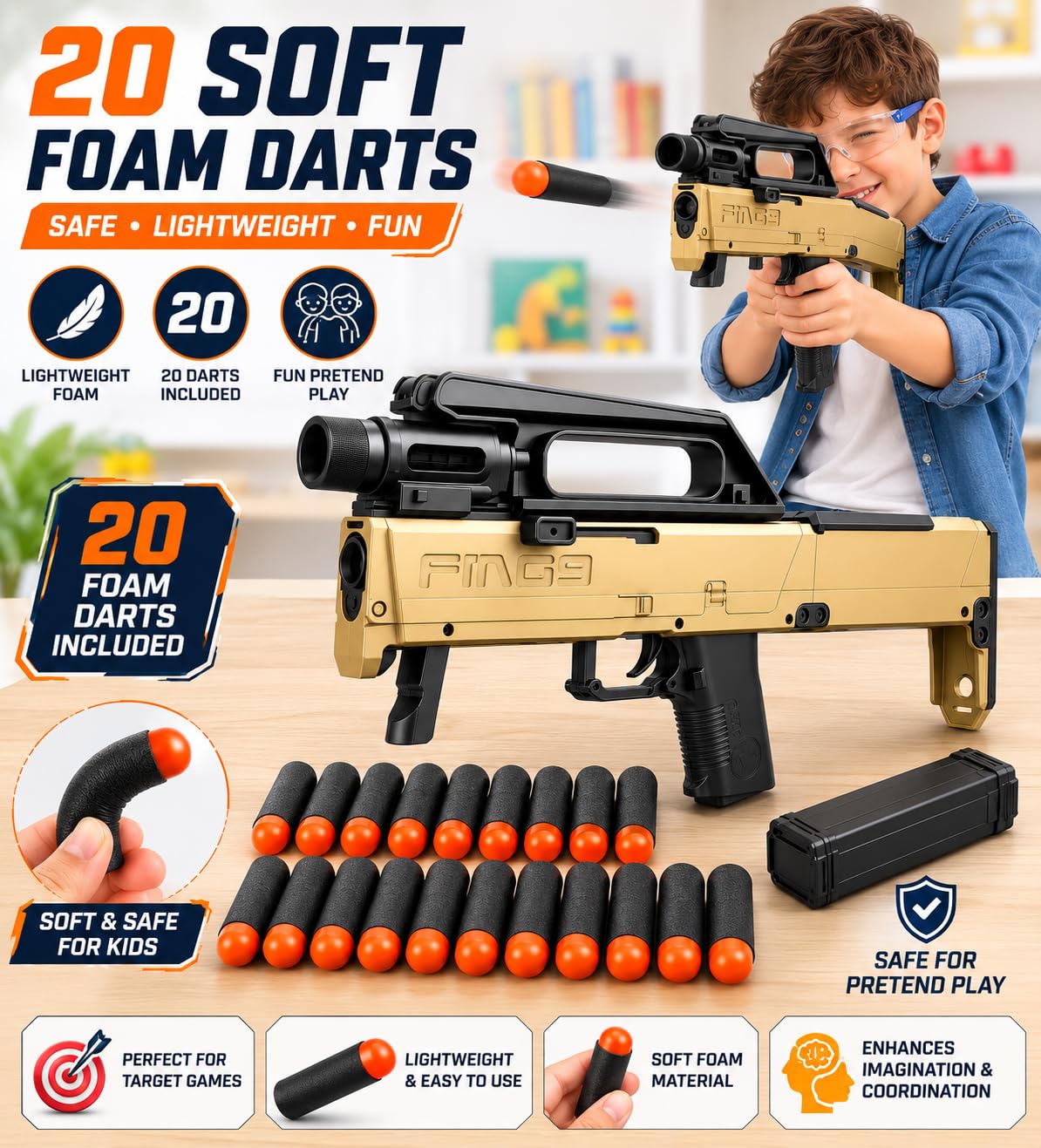 FMG9 Folding Foam Dart Blaster