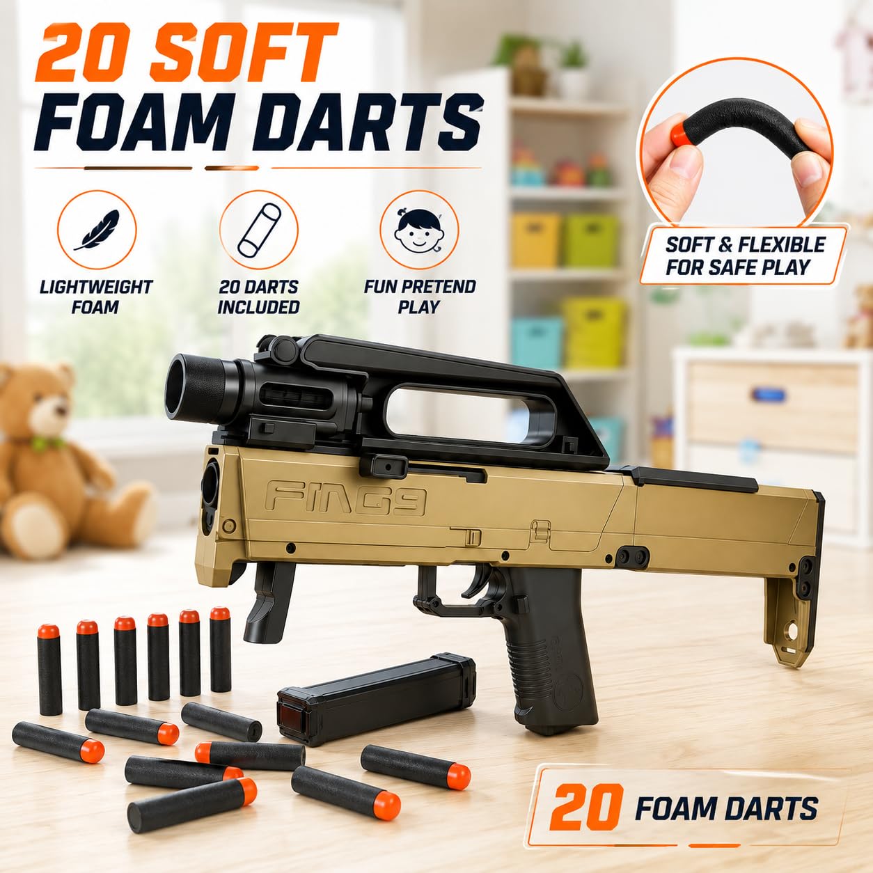 FMG9 Folding Foam Dart Blaster