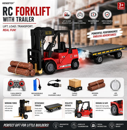 Remote Control Forklift with Trailer 1:24