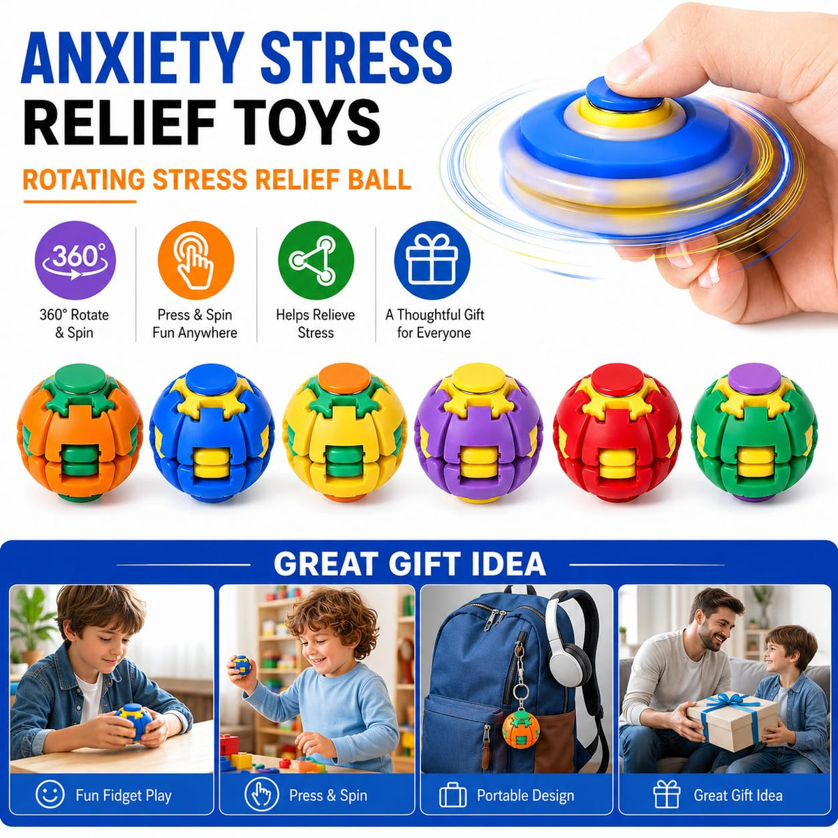 ZygoPlay SpinSphere 360° Fidget Ball