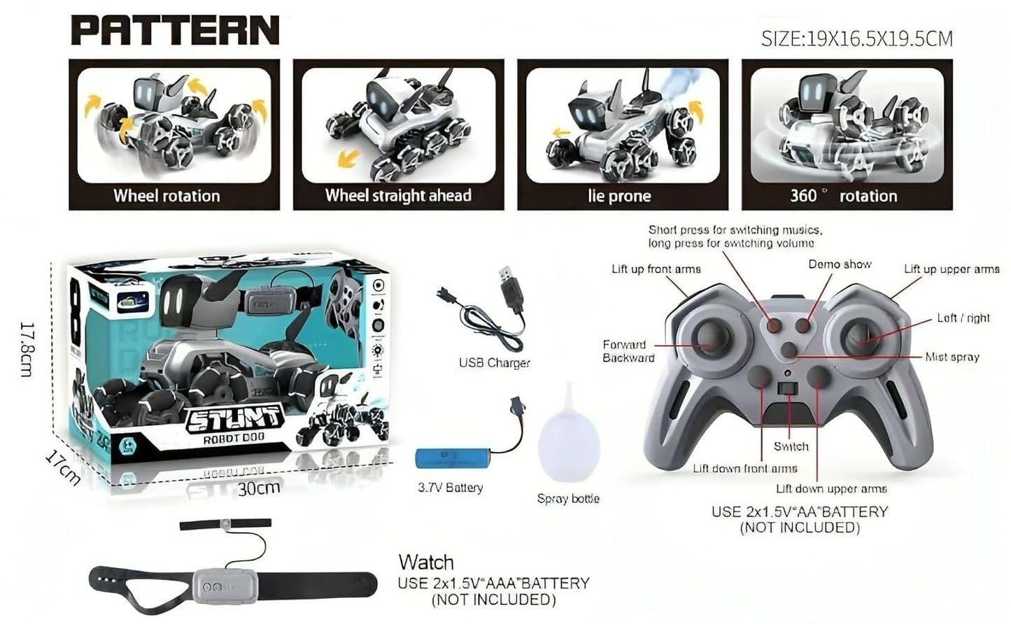 RoboPaw RC Robot Dog – Interactive Remote & Gesture Controlled Toy