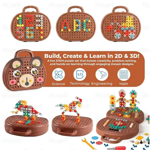 Zygoplay Junior Builder - 203-Piece Creative Drill & Build Kit
