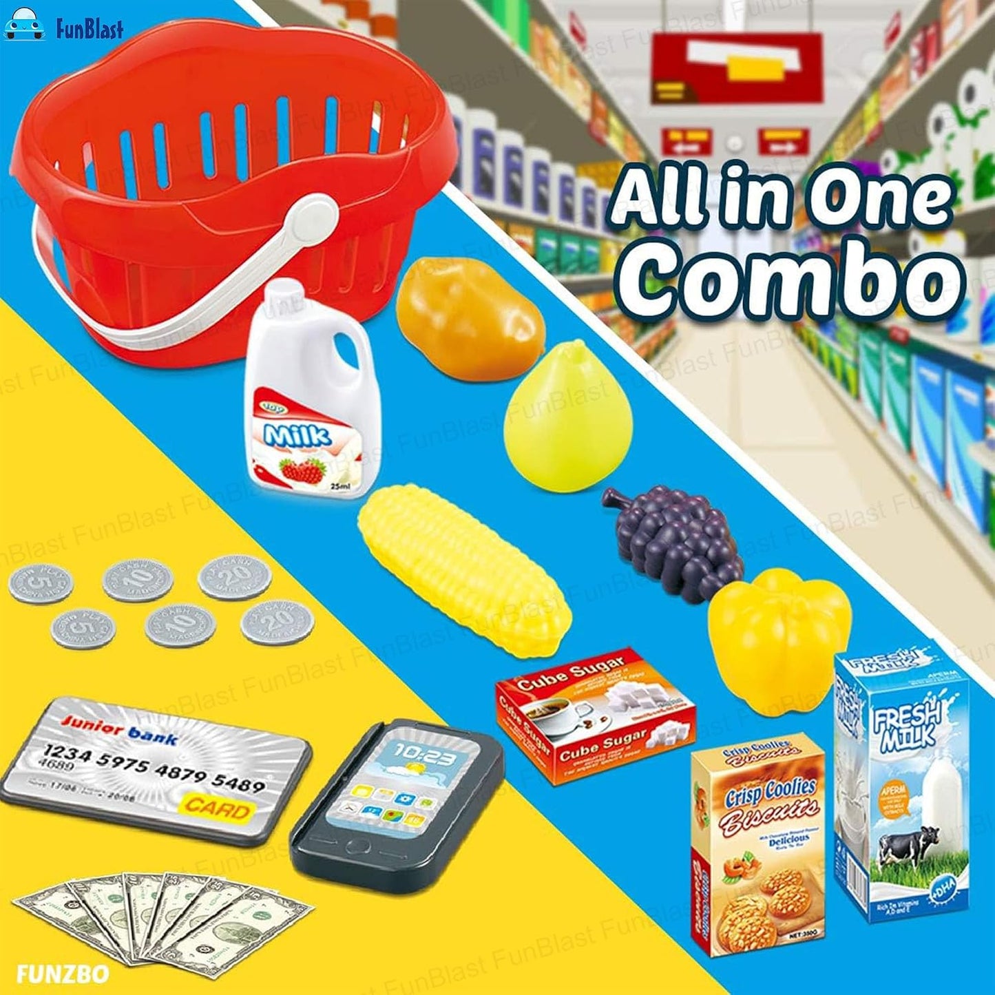 ShopSmart 2-in-1 Supermarket Playset