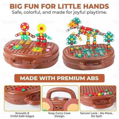 Zygoplay Junior Builder - 203-Piece Creative Drill & Build Kit