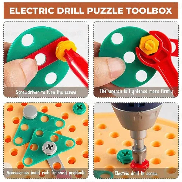 Zygoplay Junior Builder - 203-Piece Creative Drill & Build Kit