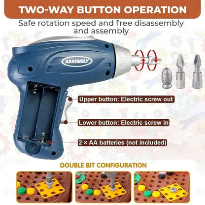 Zygoplay Junior Builder - 203-Piece Creative Drill & Build Kit