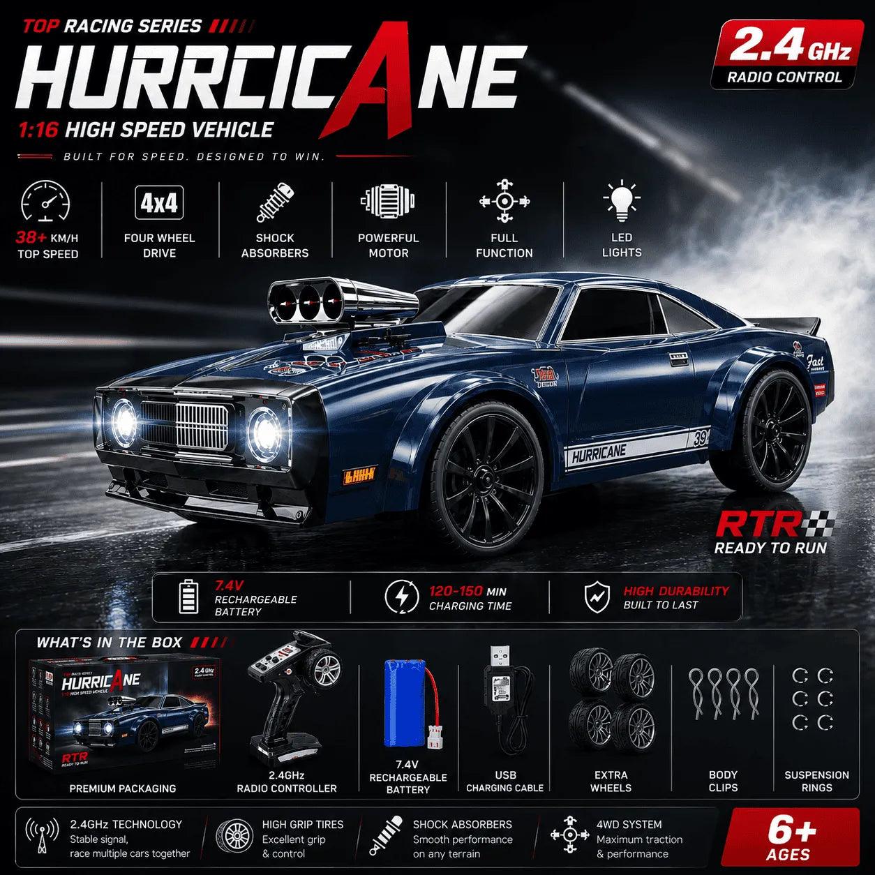 HURRICANE 1:16 4WD High-Speed RC Car