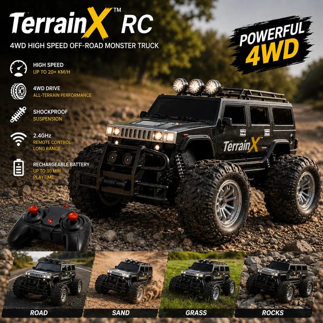 TerrainX™ RC - Off road Rechargeable Remote Control Car