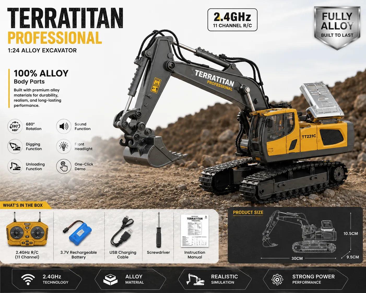 ZygoPlay TerraTitan™ RC Excavator - 1:20