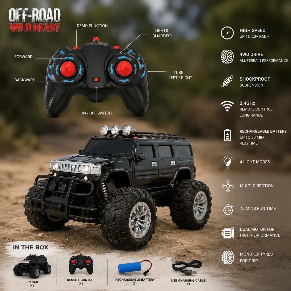TerrainX™ RC - Off road Rechargeable Remote Control Car