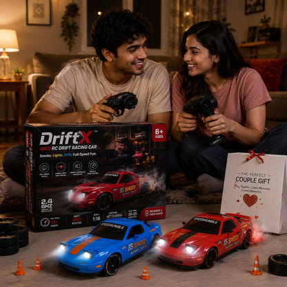 DriftX 4WD RC Drift Car – High Speed Remote Control Racing Car with LED Lights, Proportional Control & Rechargeable Battery