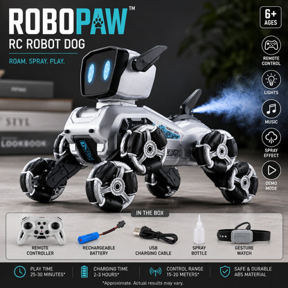 RoboPaw RC Robot Dog – Interactive Remote & Gesture Controlled Toy