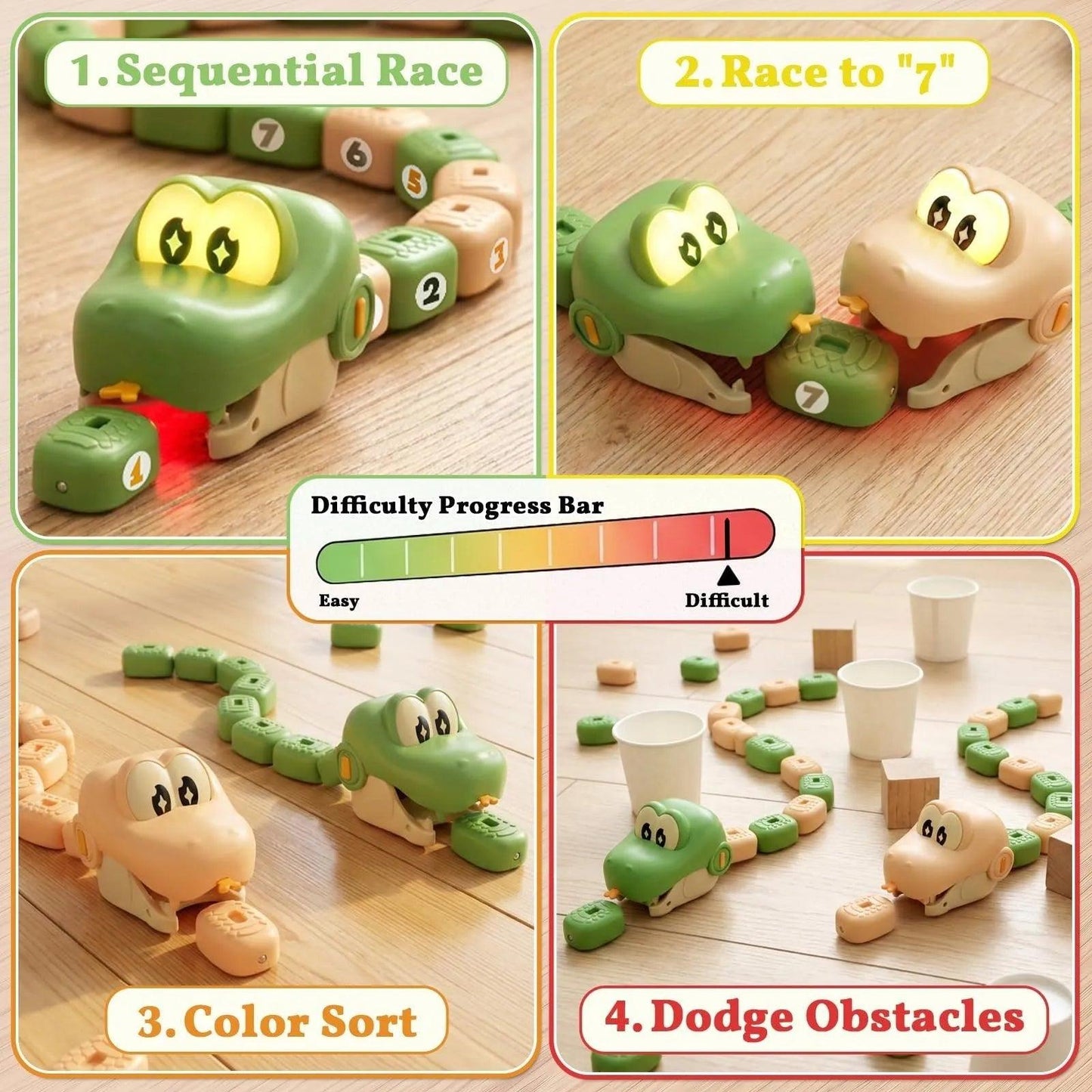 ZygoPlay GrowSnake™ Interactive RC Toy - 2 Player Set
