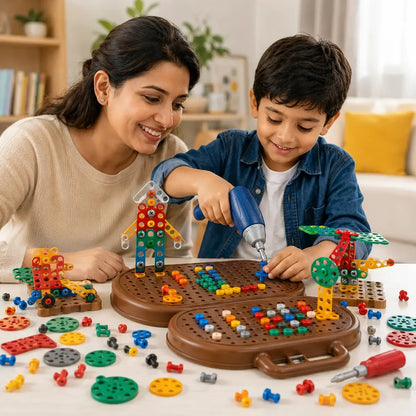 Zygoplay Junior Builder - 203-Piece Creative Drill & Build Kit